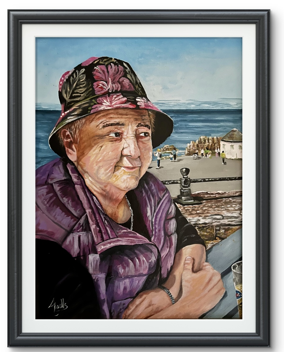 Mum at Lands end Cornwall