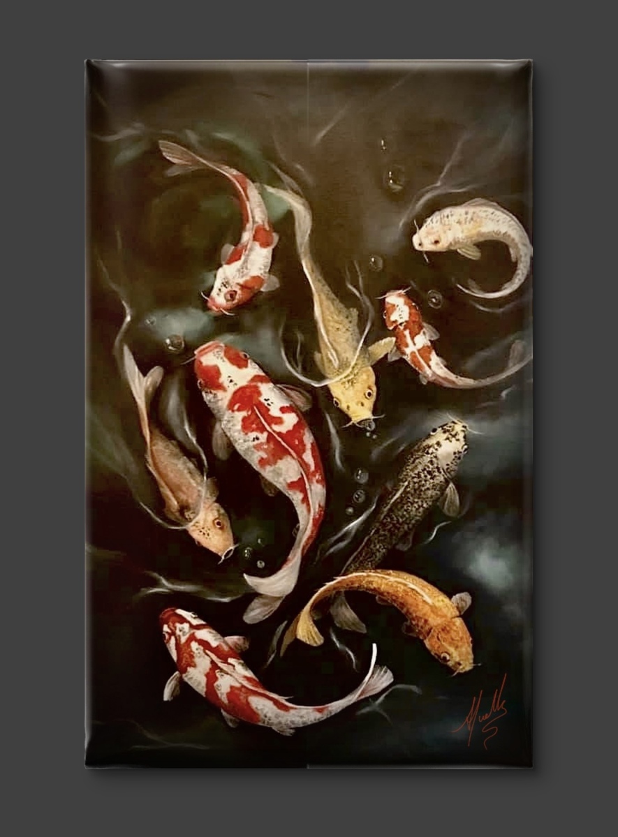 Koi pond at Ngong Ping Hong Kong  Koi pond at Ngong Ping Hong Kong